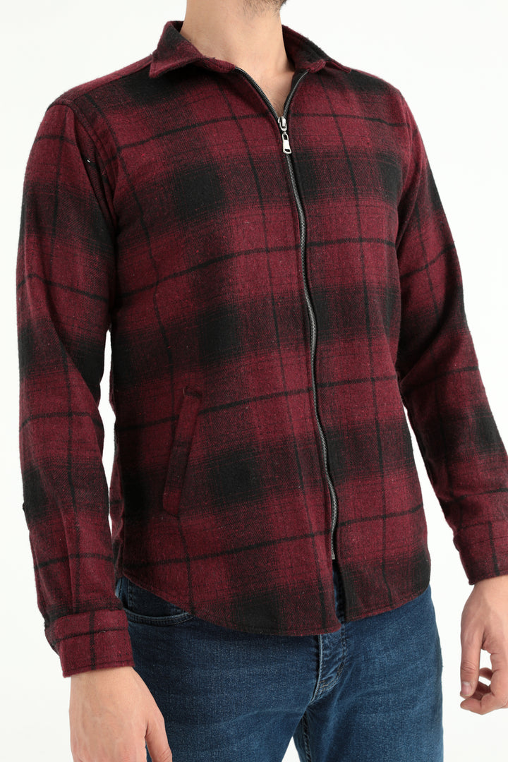 MPL Men's Slimfit Zippered Lumberjack Shirt 808 - Andria