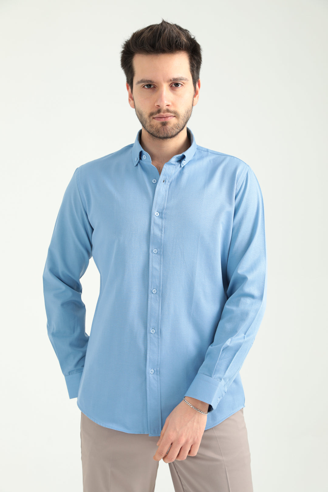 MPL Men's Cotton Satin Buttoned Slim Fit Shirt - Dearborn