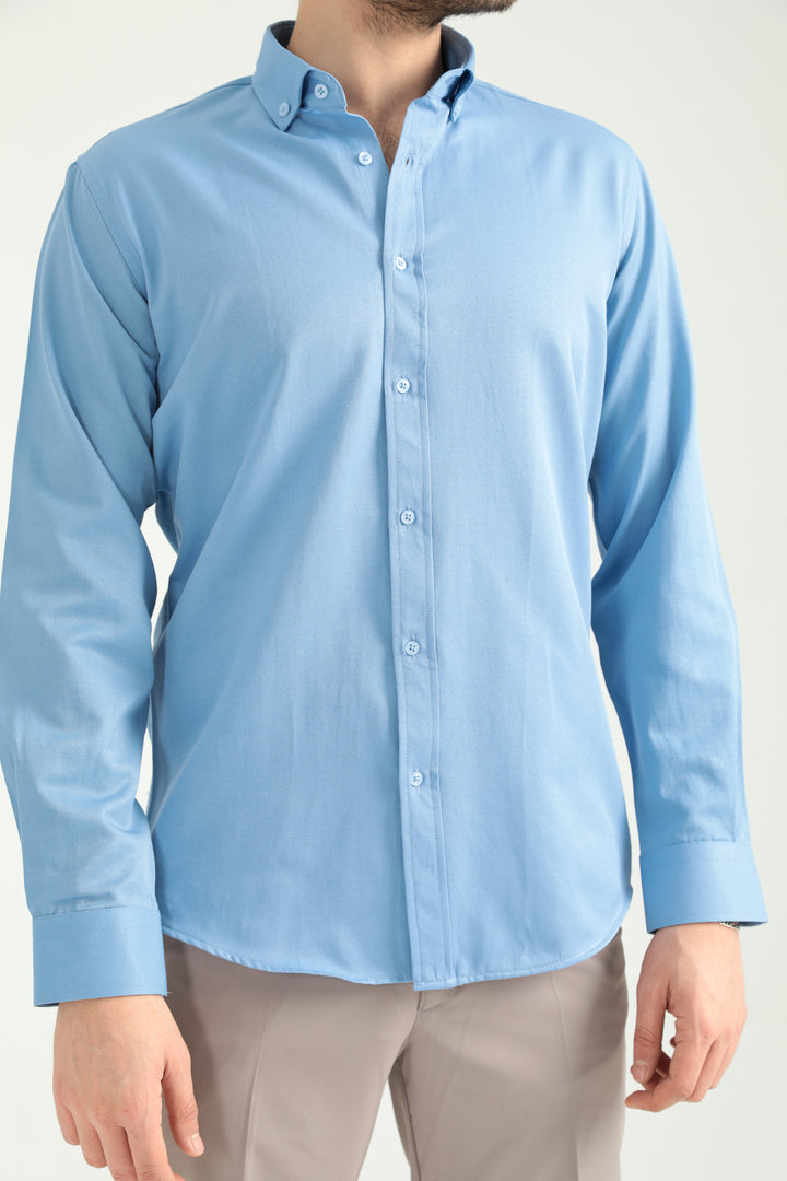 MPL Men's Cotton Satin Buttoned Slim Fit Shirt - Dearborn