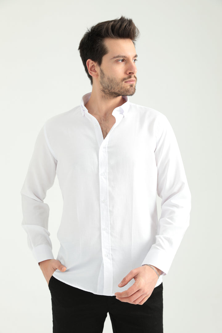 MPL Men's Oxford Collar Buttoned Slimfit Shirt - Plainfield
