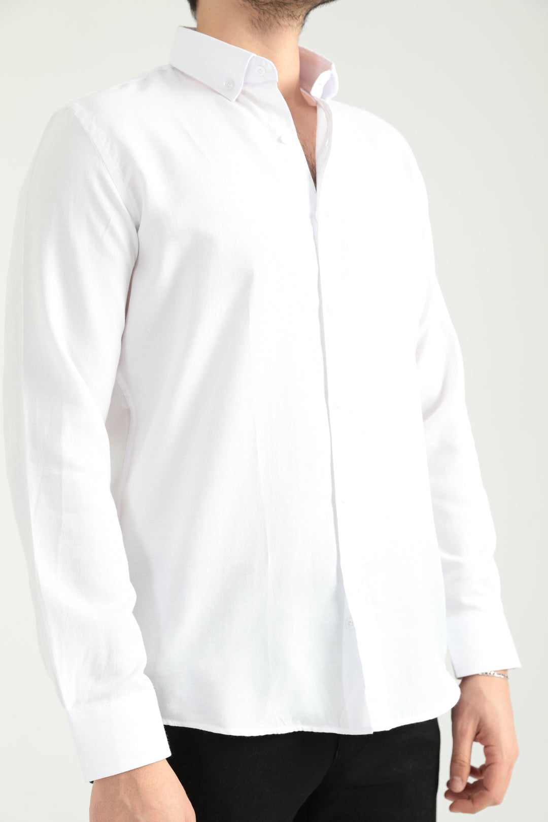 MPL Men's Oxford Collar Buttoned Slimfit Shirt - Plainfield