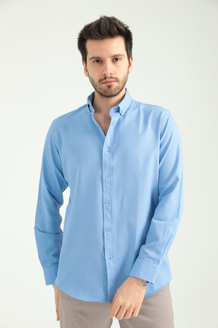 MPL Men's Oxford Collar Buttoned Slimfit Shirt - Pordenone