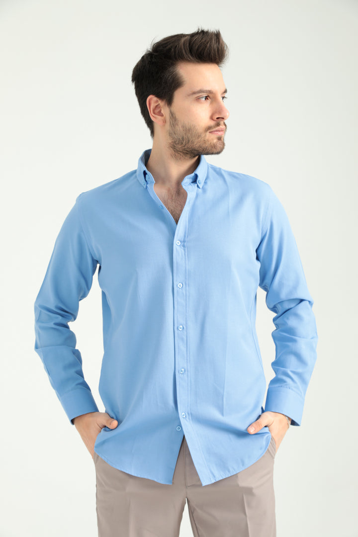 MPL Men's Oxford Collar Buttoned Slimfit Shirt - Pordenone
