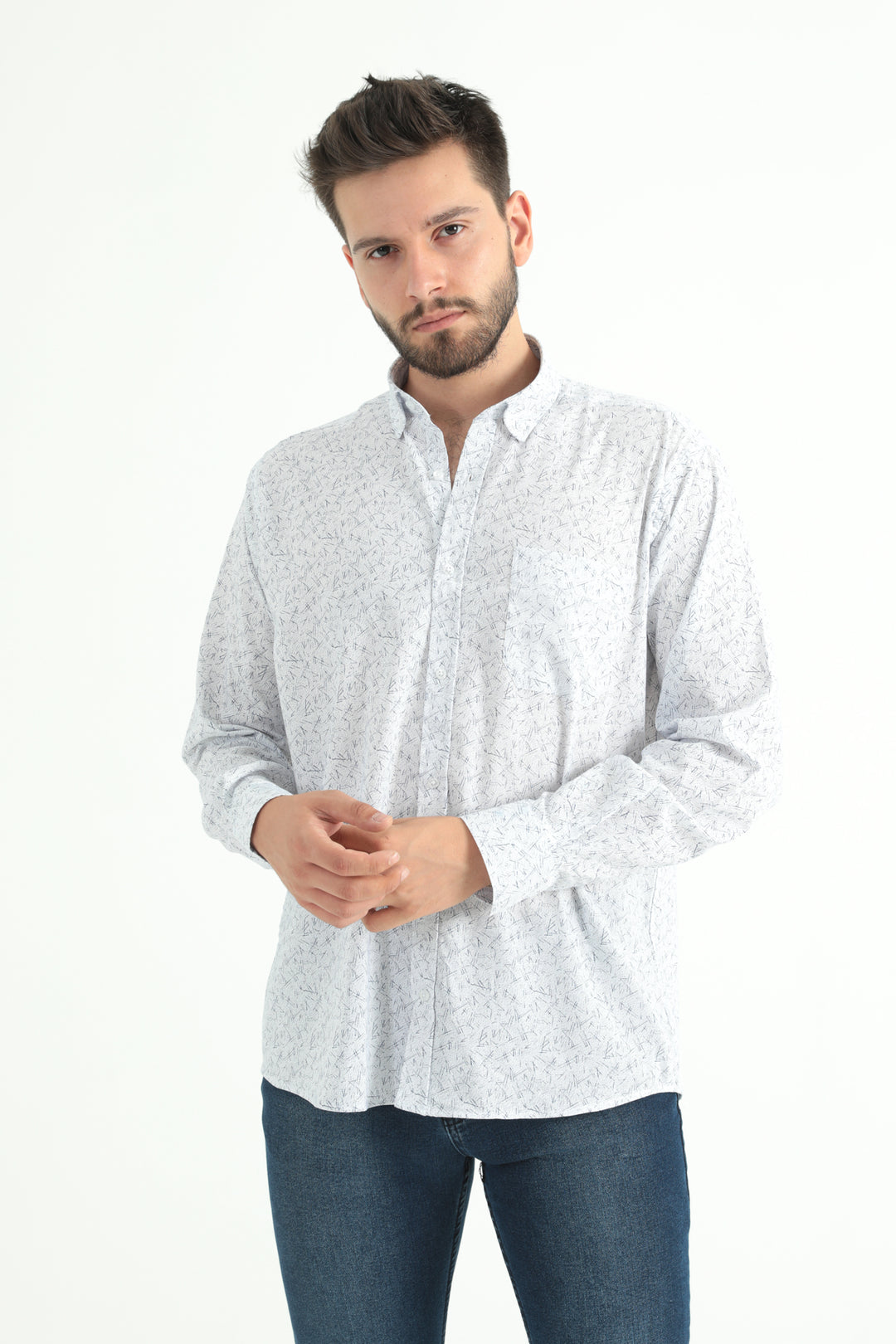MPL Men's Lasik Patterned Shirt 819 - Woodlawn