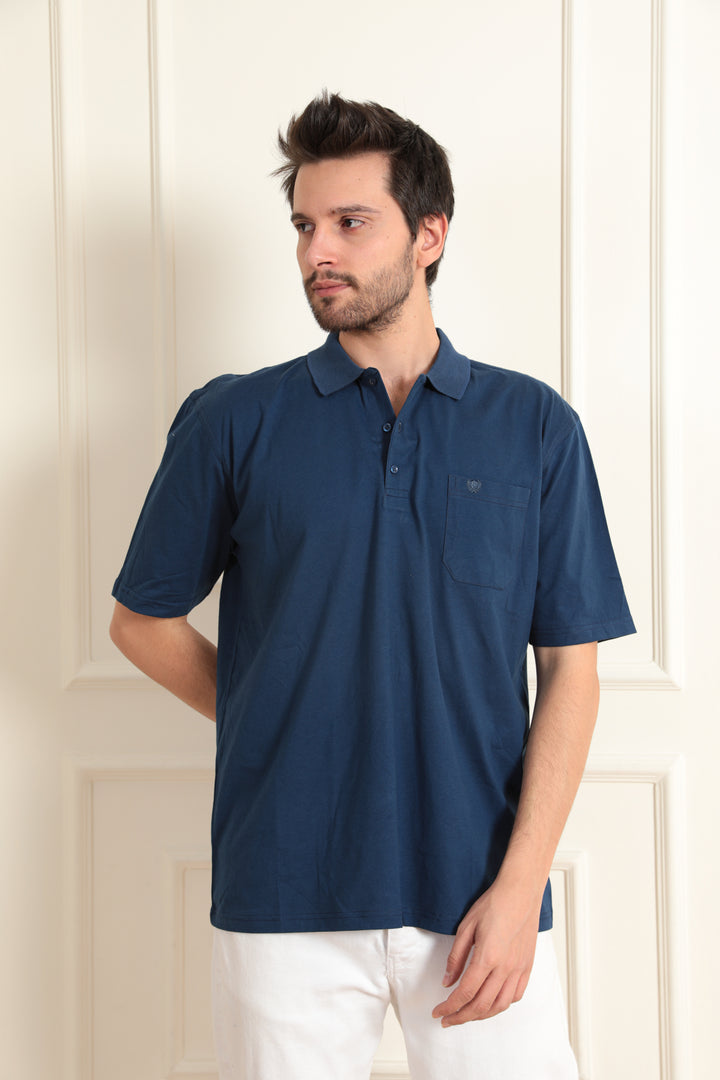 MPL Men's Polo Neck Plus Size T-shirt - Plant City