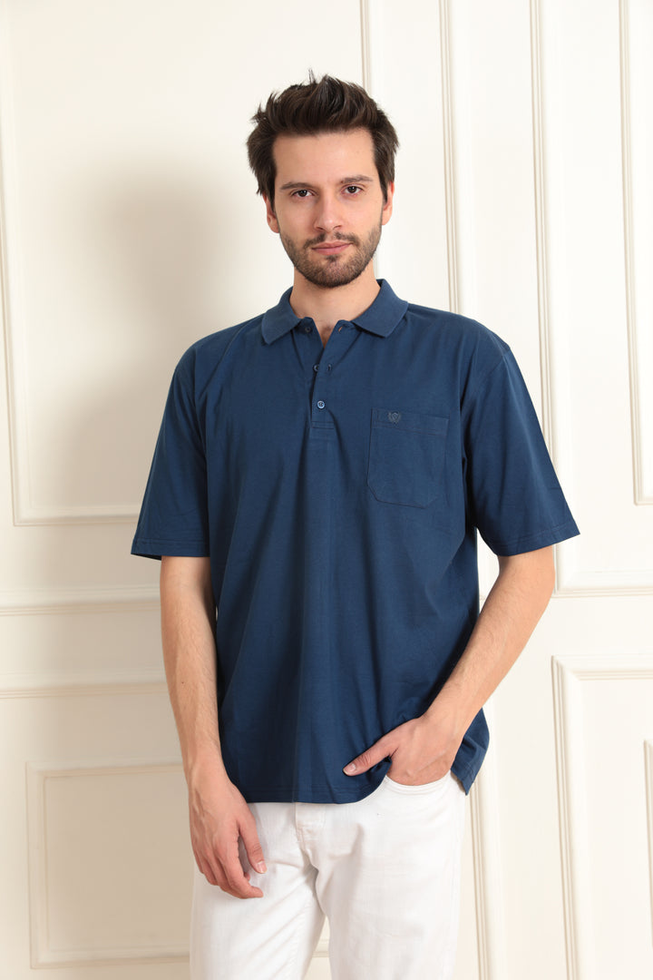 MPL Men's Polo Neck Plus Size T-shirt - Plant City