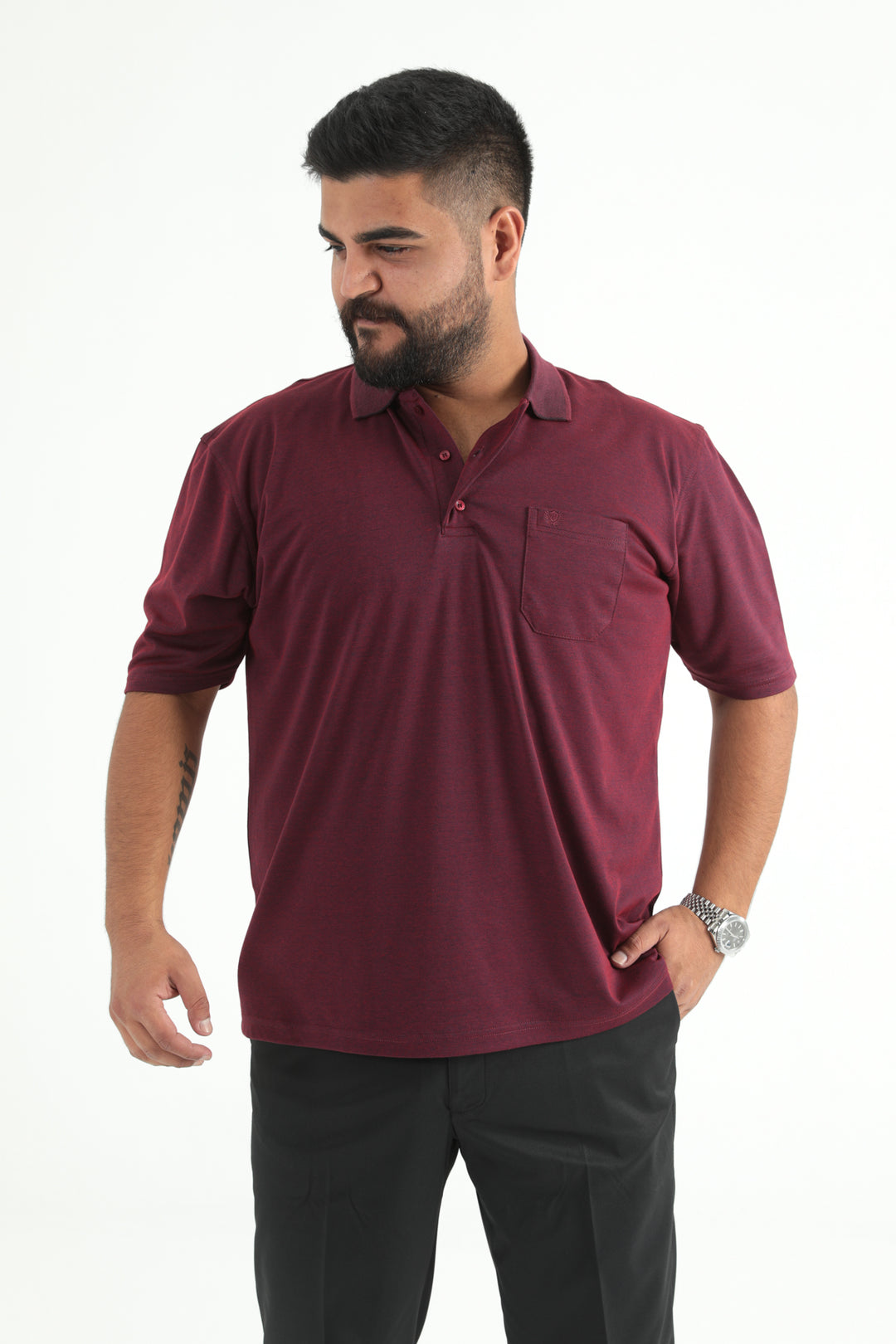 MPL Men's Plus Size Polo Neck T-shirt 1001 - Alcamo