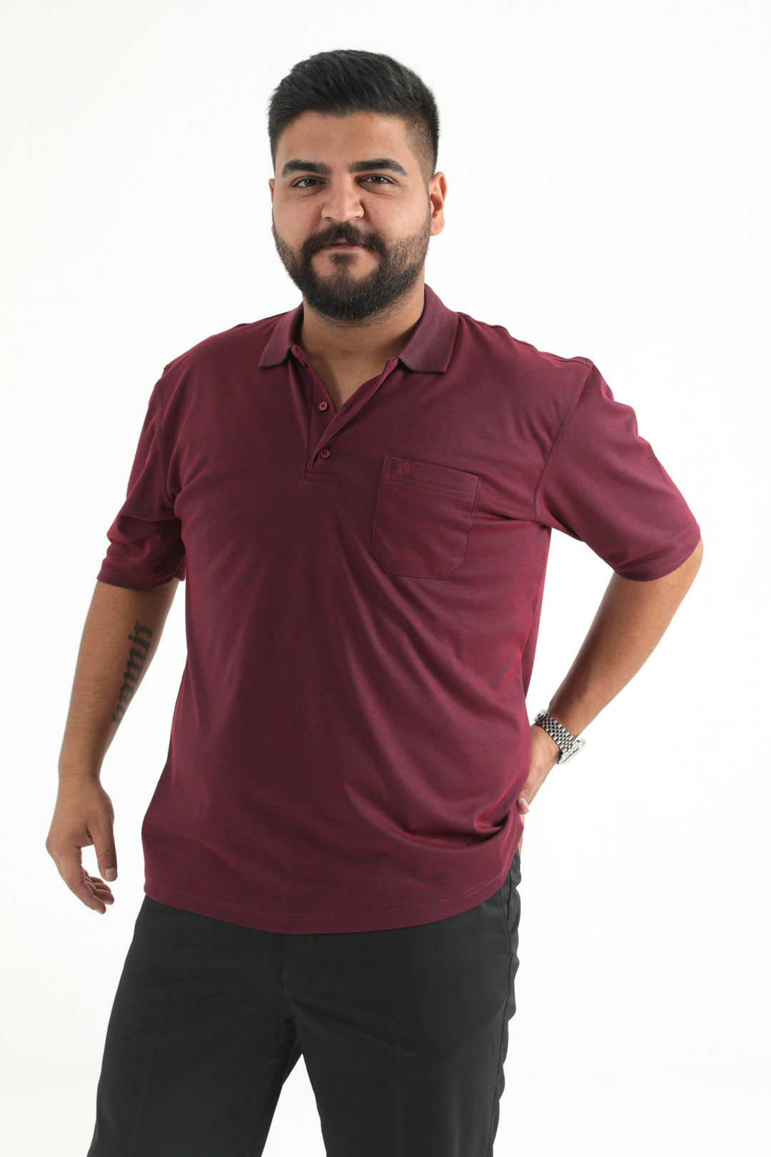 MPL Men's Plus Size Polo Neck T-shirt 1001 - Alcamo
