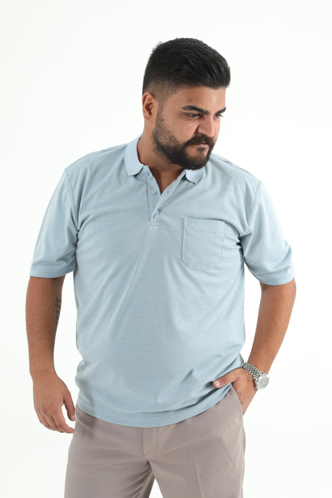 MPL Men's Plus Size Polo Neck T-shirt 1001 - Delmenhorst