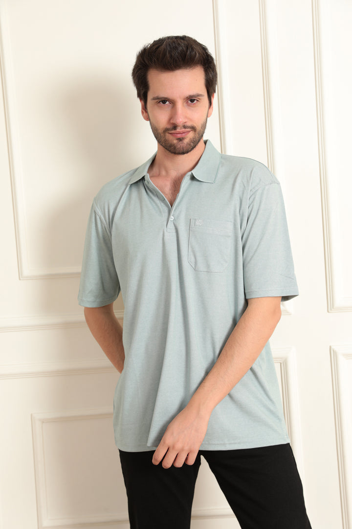 MPL Men's Plus Size Polo Neck T-shirt 1001 - Tultepec