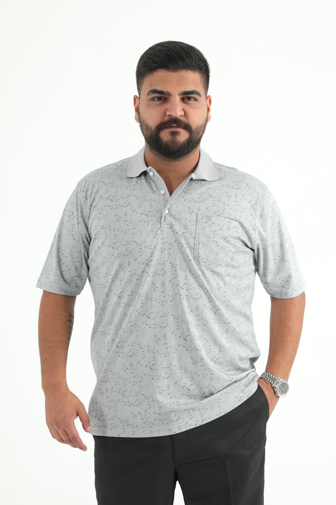 MPL Men's Plus Size Polo Neck T-shirt 10014 - Osimo