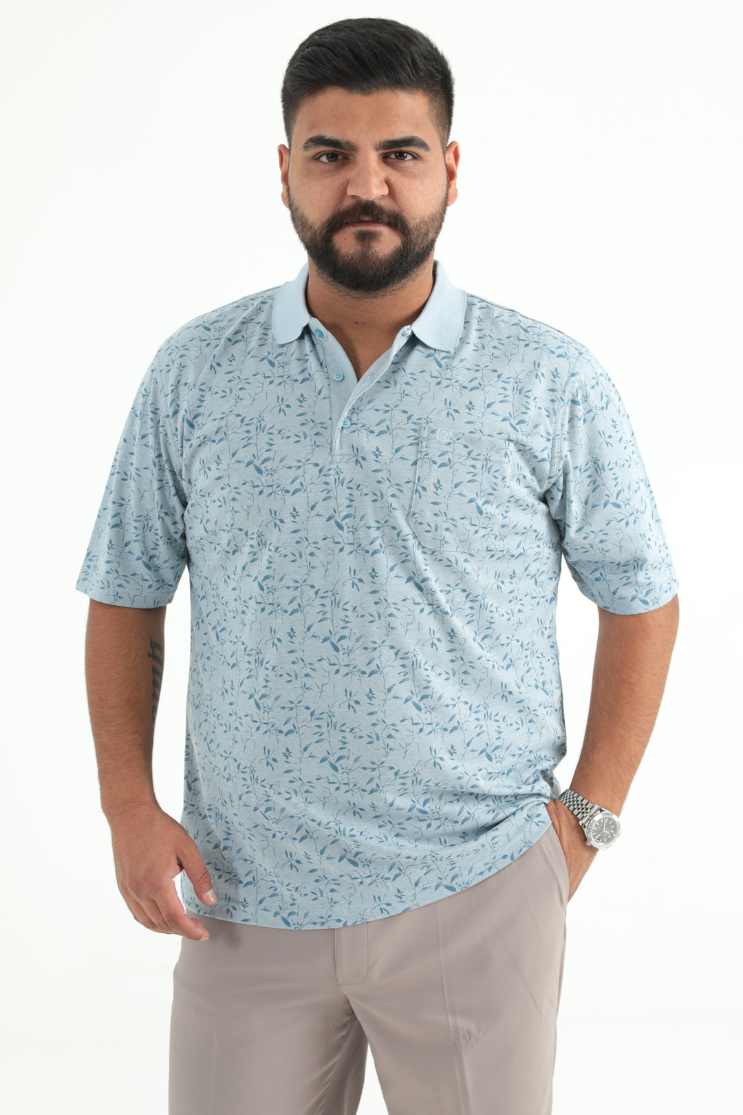 MPL Men's Plus Size Polo Neck T-shirt 10014 - St. Cloud