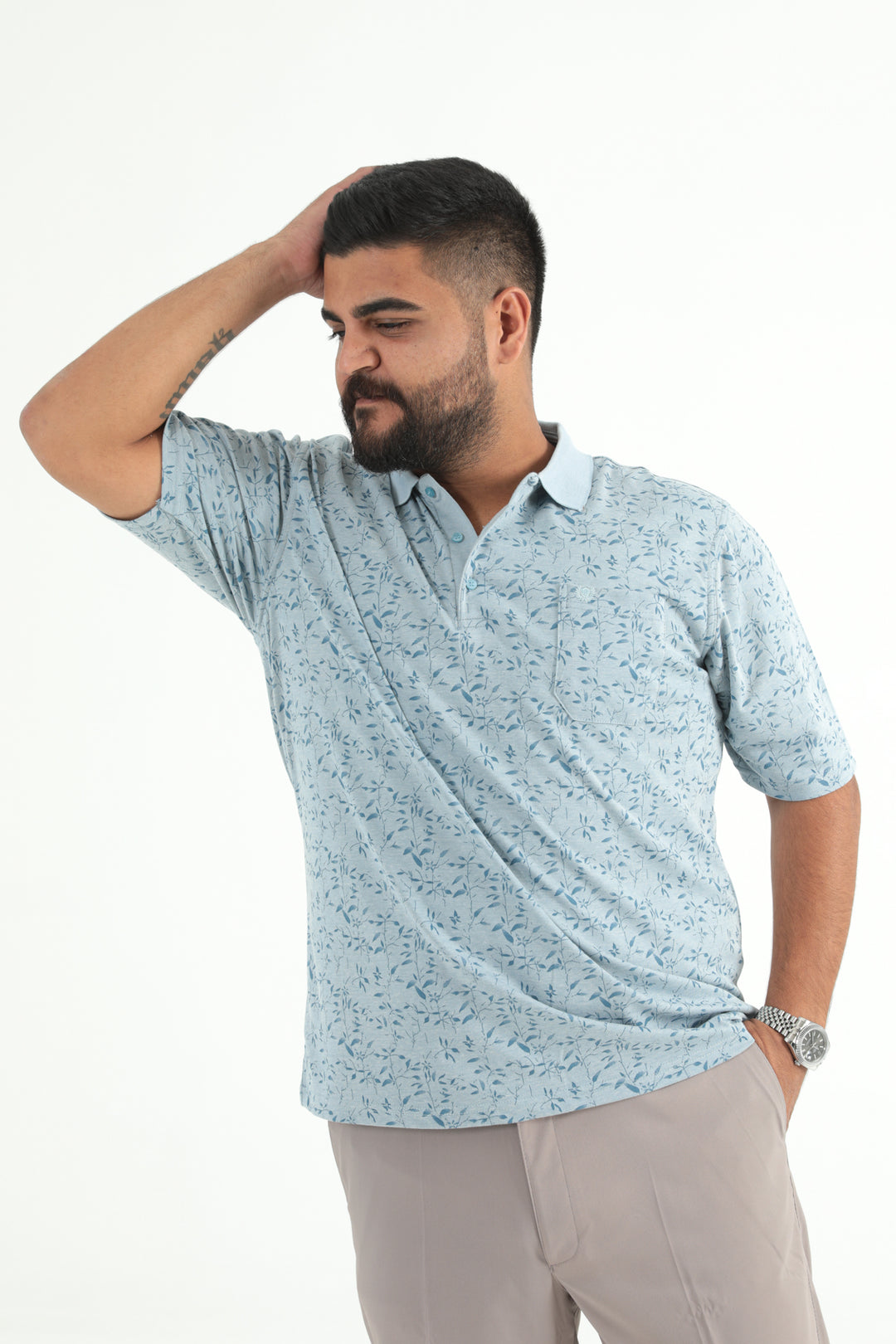 MPL Men's Plus Size Polo Neck T-shirt 10014 - St. Cloud