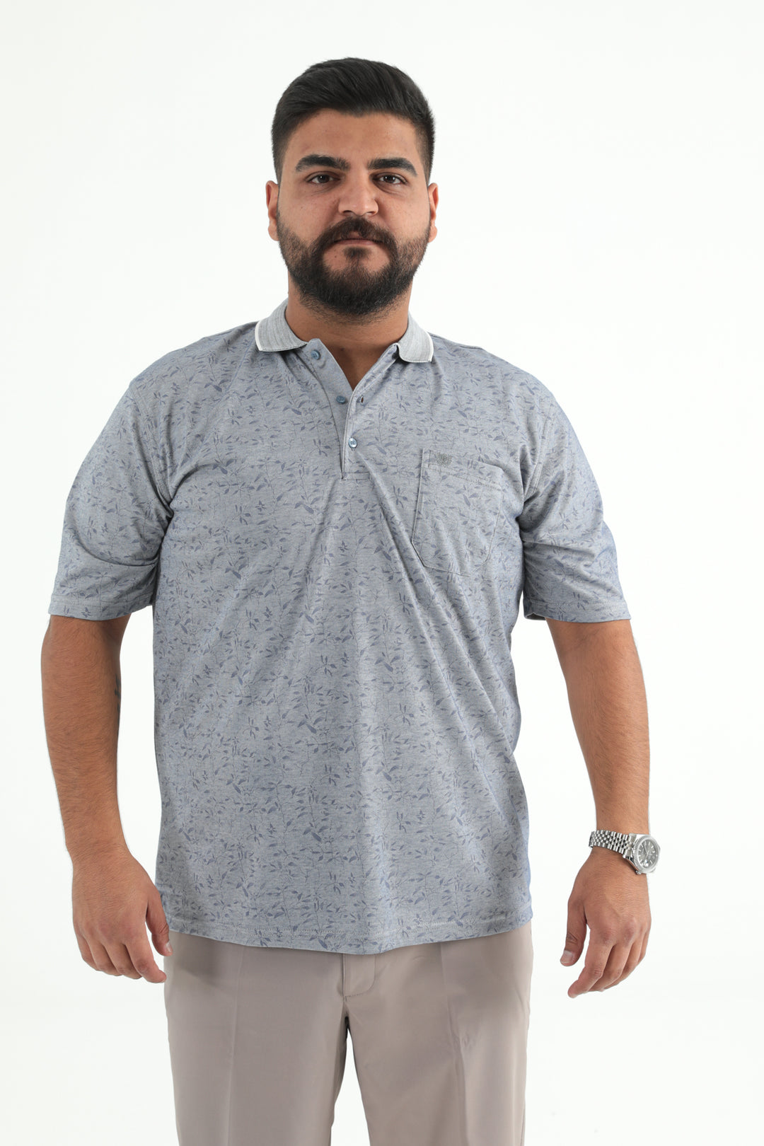 MPL Men's Plus Size Polo Neck T-shirt 10014 - Maladzyechna