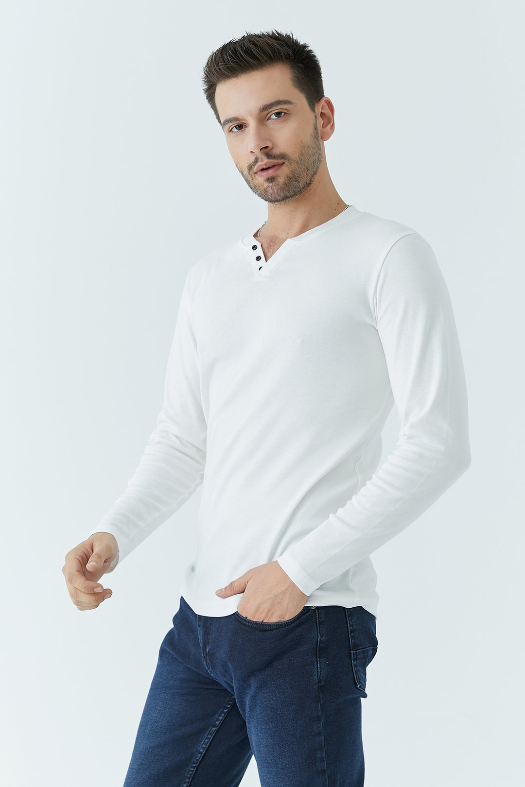MPL Men's V-Neck 3 Button Bodysuit 5066 - Villejuif