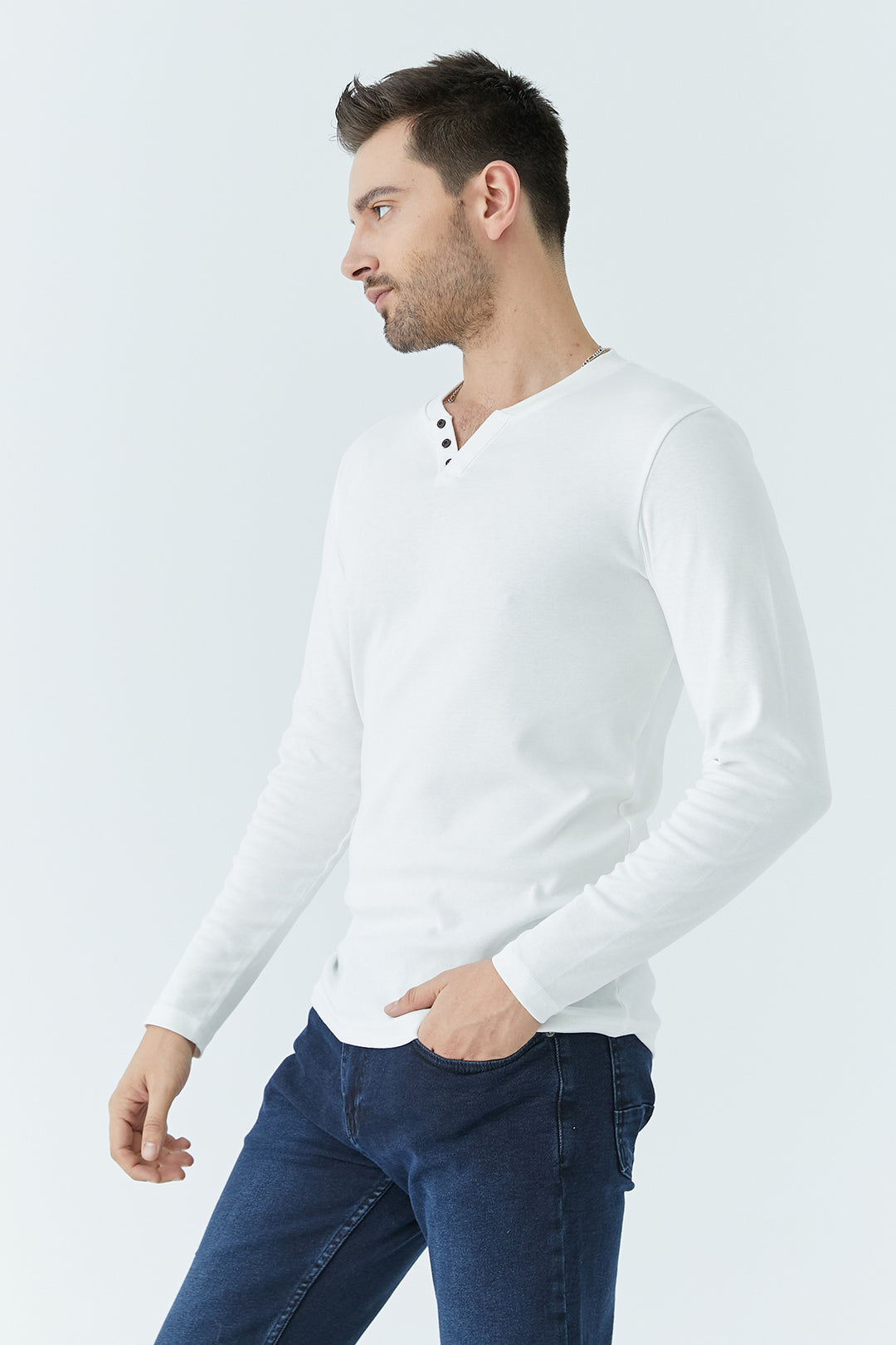 MPL Men's V-Neck 3 Button Bodysuit 5066 - Villejuif