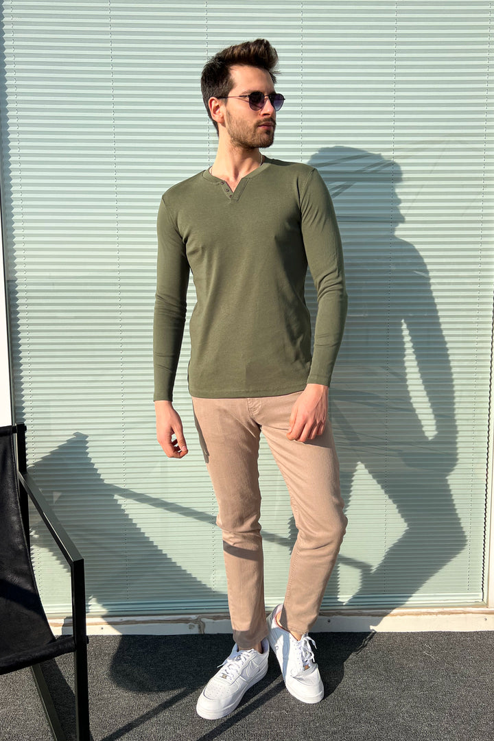 MPL Men's V-Neck 3 Button Bodysuit 5066 - Kailua