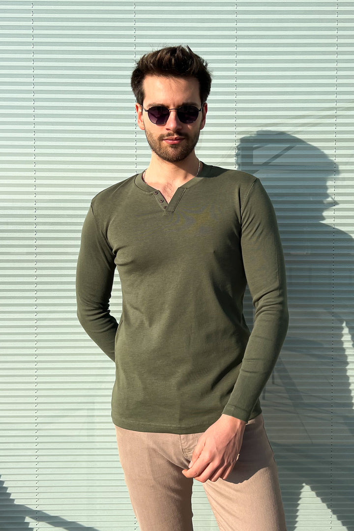MPL Men's V-Neck 3 Button Bodysuit 5066 - Kailua