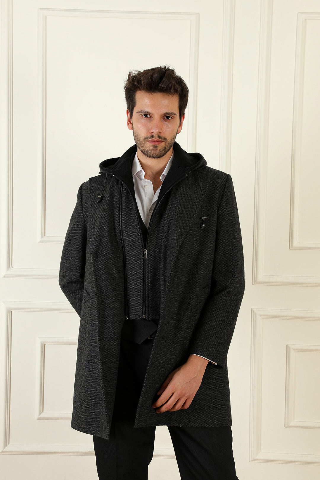 MPL Men's Hooded Cashmere Coat 810 - Wake Forest