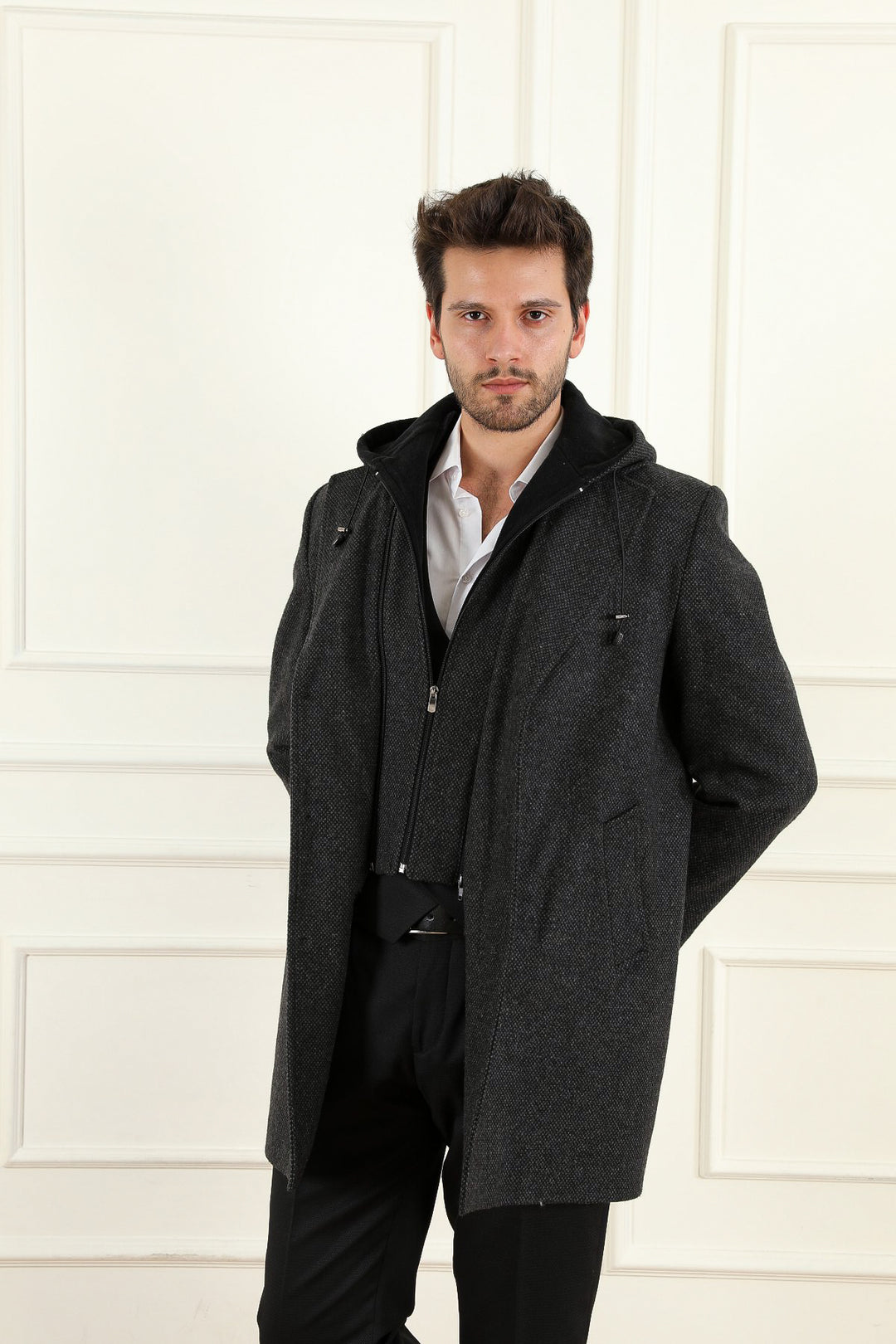 MPL Men's Hooded Cashmere Coat 810 - Wake Forest