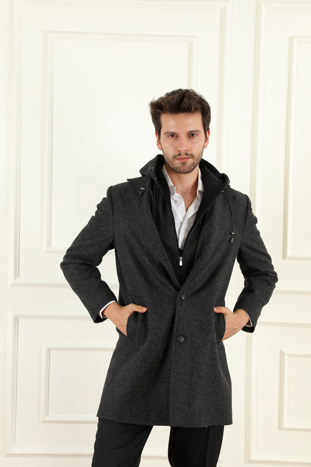MPL Men's Hooded Cashmere Coat 810 - Wake Forest