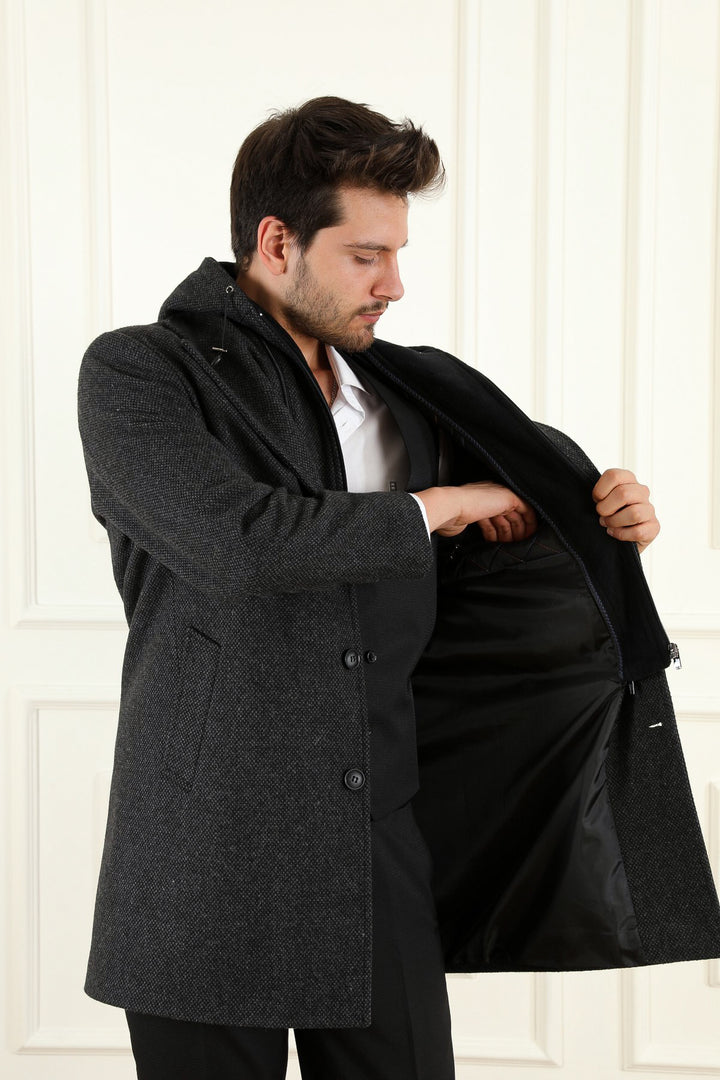 MPL Men's Hooded Cashmere Coat 810 - Wake Forest