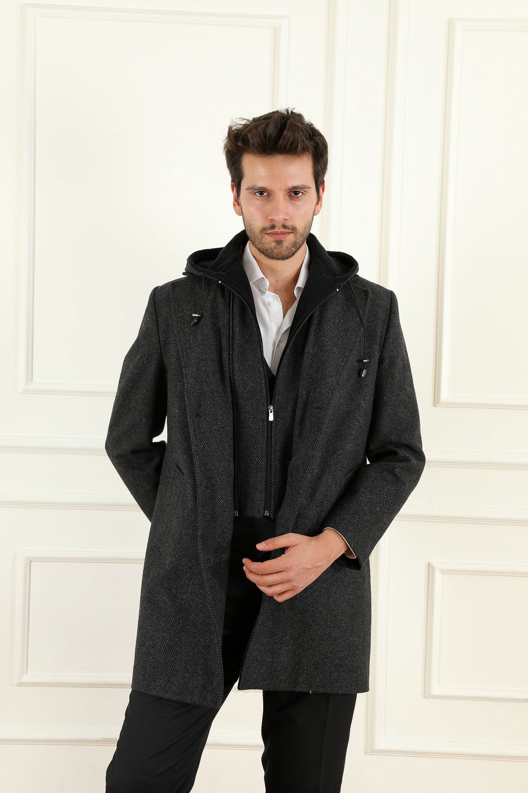 MPL Men's Hooded Cashmere Coat 810 - Wake Forest