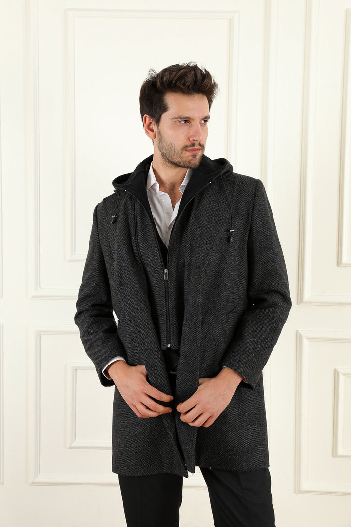 MPL Men's Hooded Cashmere Coat 810 - Wake Forest