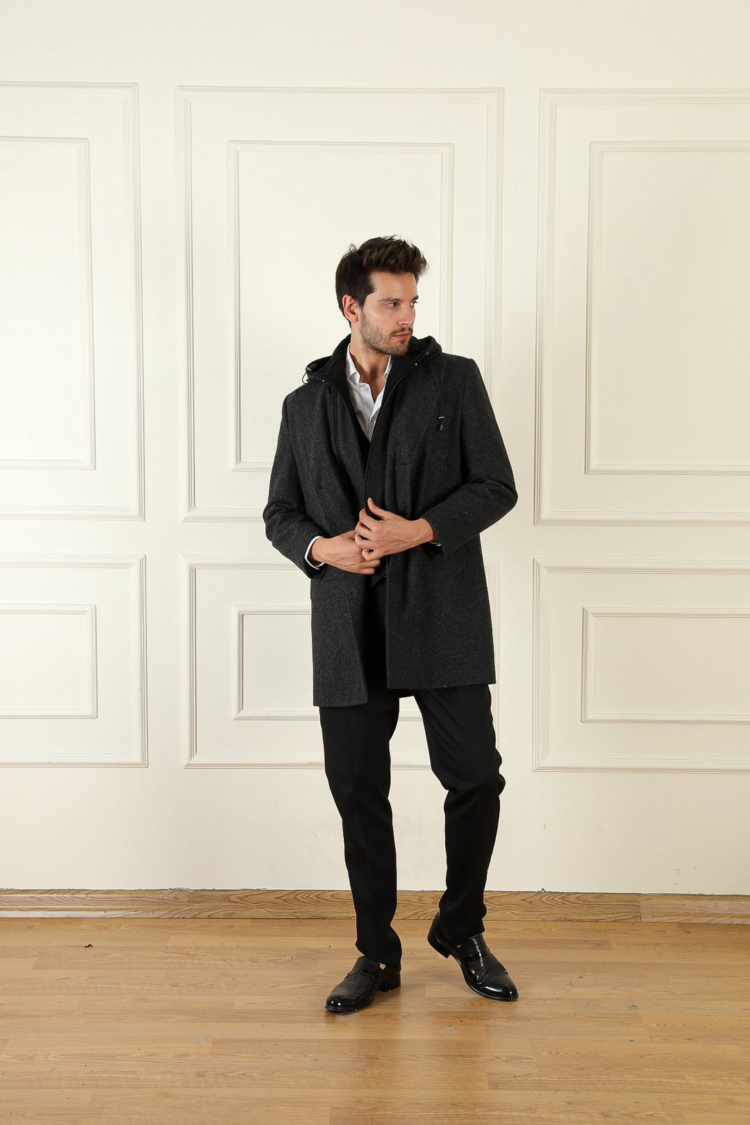 MPL Men's Hooded Cashmere Coat 810 - Wake Forest