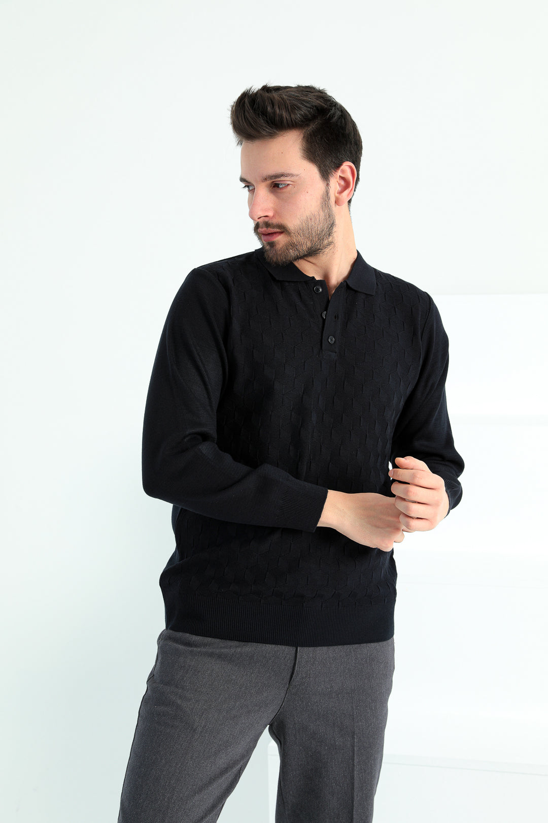 MPL Men's Polo Neck Sweater 910 - Terrebonne