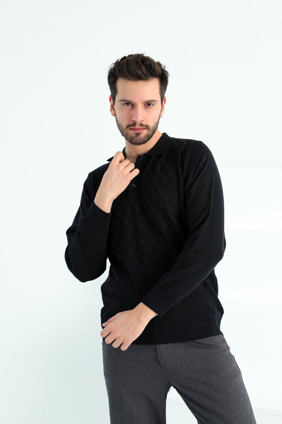 MPL Men's Polo Neck Sweater 910 - Terrebonne