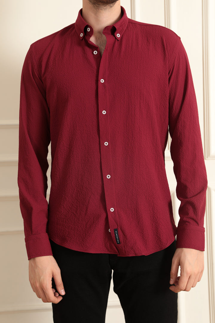 MPL Men's Slimfit Waffle Shirt 9701 - Elyria