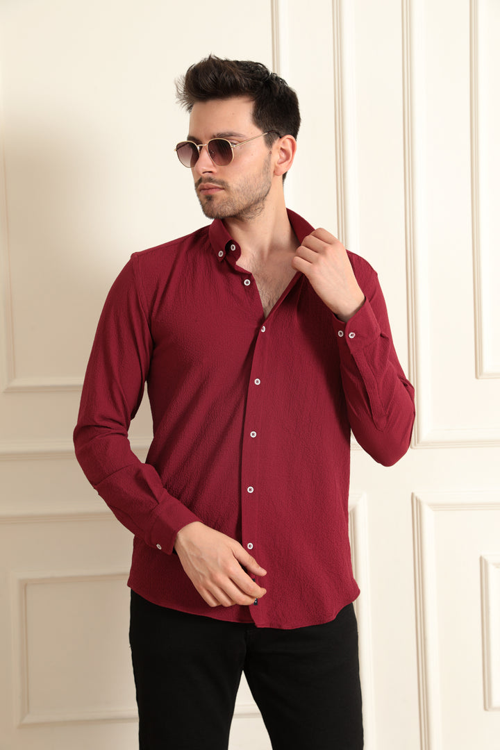 MPL Men's Slimfit Waffle Shirt 9701 - Elyria
