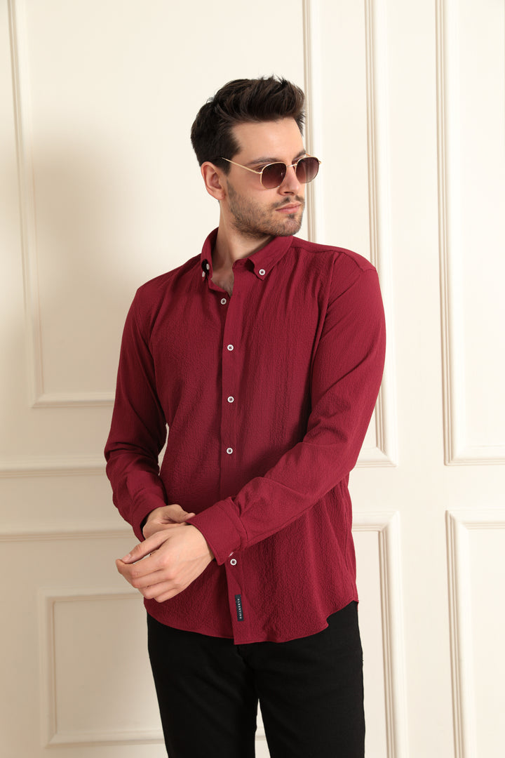 MPL Men's Slimfit Waffle Shirt 9701 - Elyria