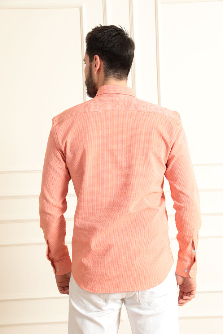 MPL Men's Slimfit Striped Waffle Shirt 9714 - Glendale