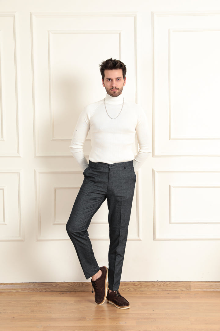 MPL Men's Wool Effect Classic Trousers - New Plymouth