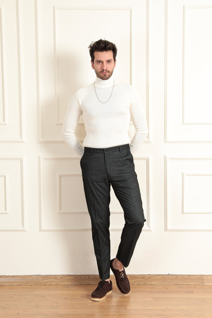 MPL Men's Wool Effect Classic Trousers - Hellevoetsluis