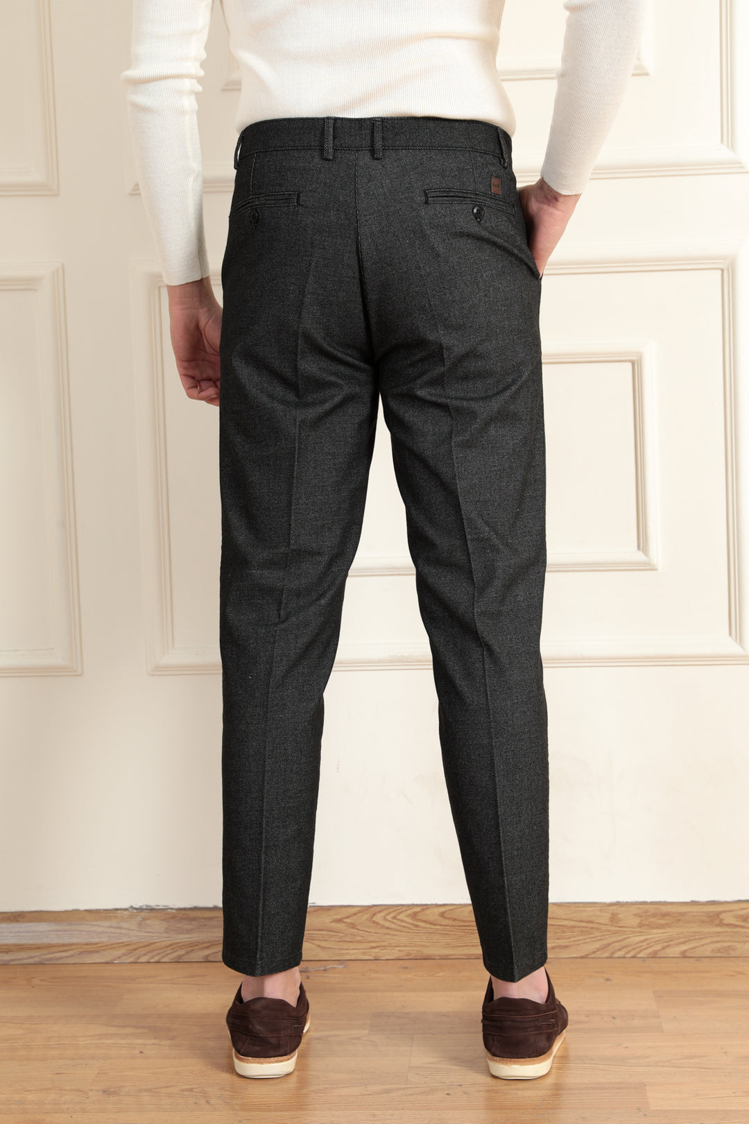 MPL Men's Wool Effect Classic Trousers - Hellevoetsluis