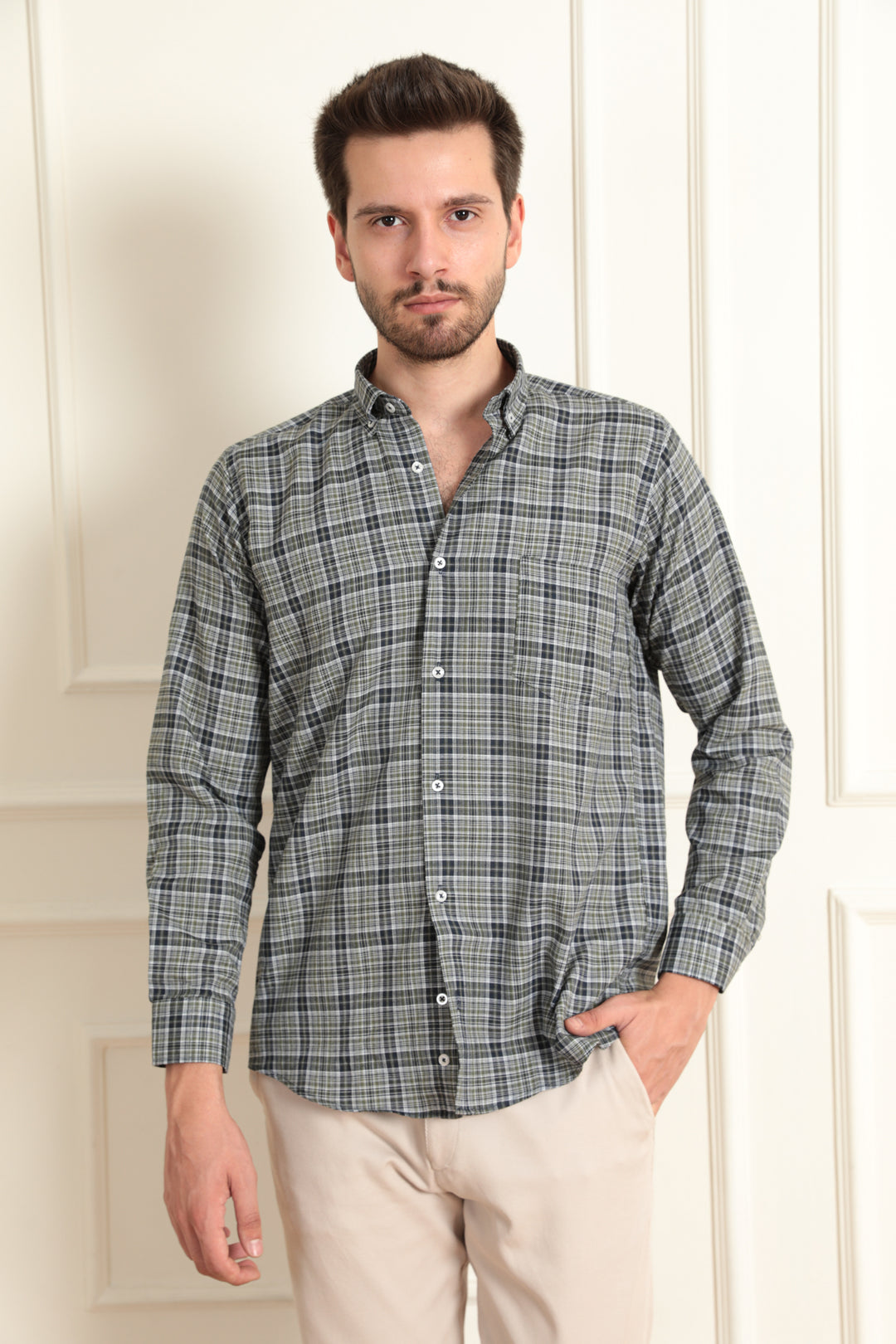 MPL Men's Long Sleeve Plaid Shirt - Fuengirola