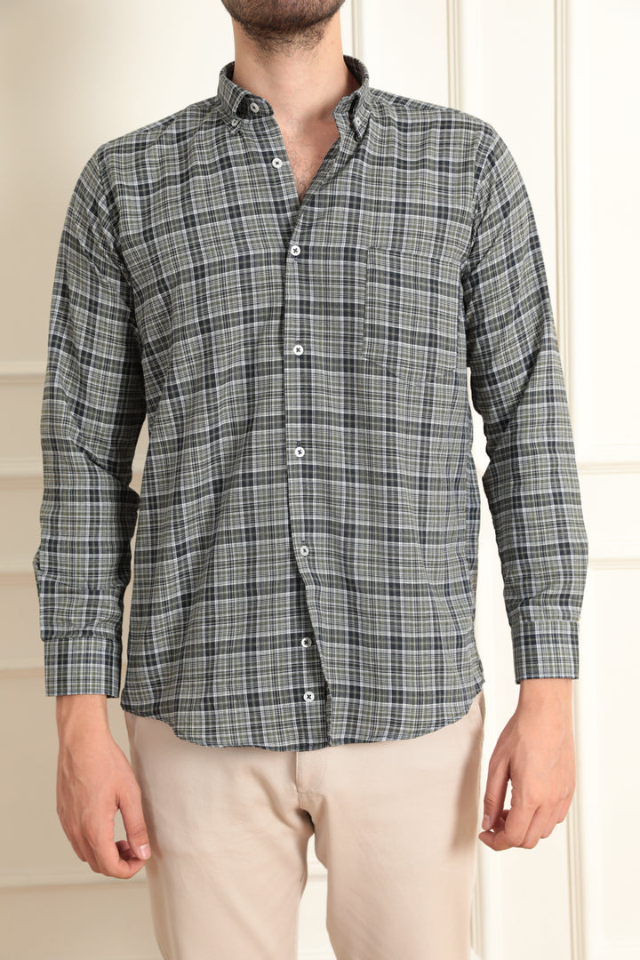 MPL Men's Long Sleeve Plaid Shirt - Fuengirola