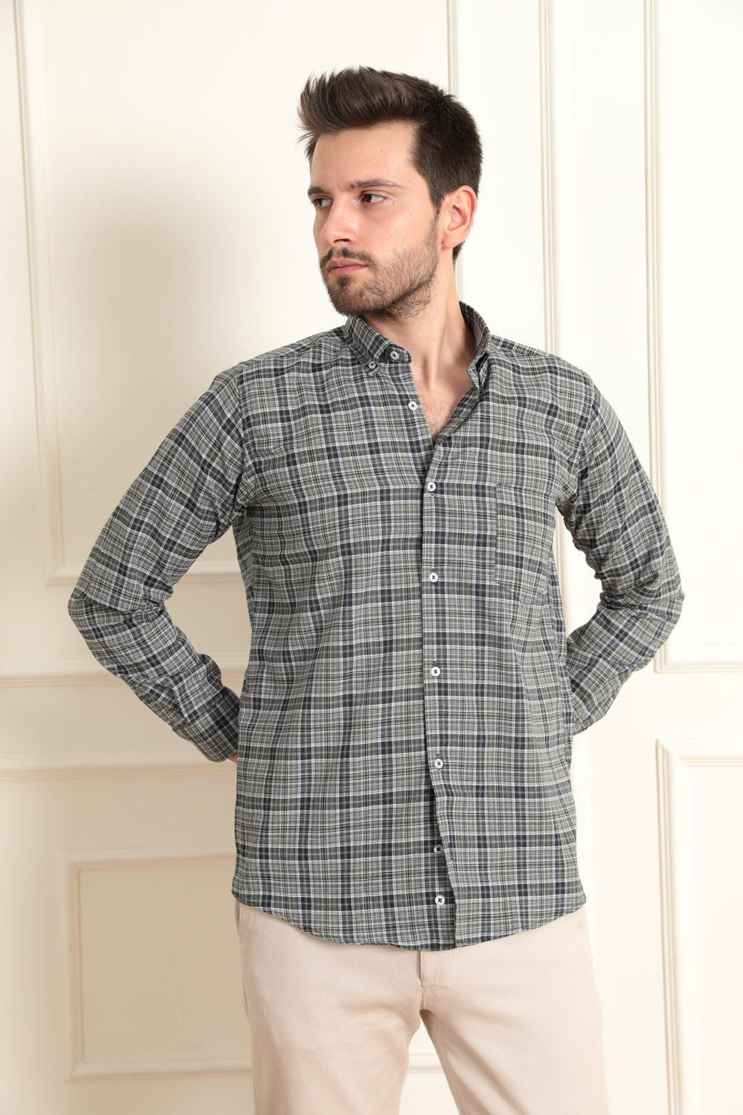 MPL Men's Long Sleeve Plaid Shirt - Fuengirola