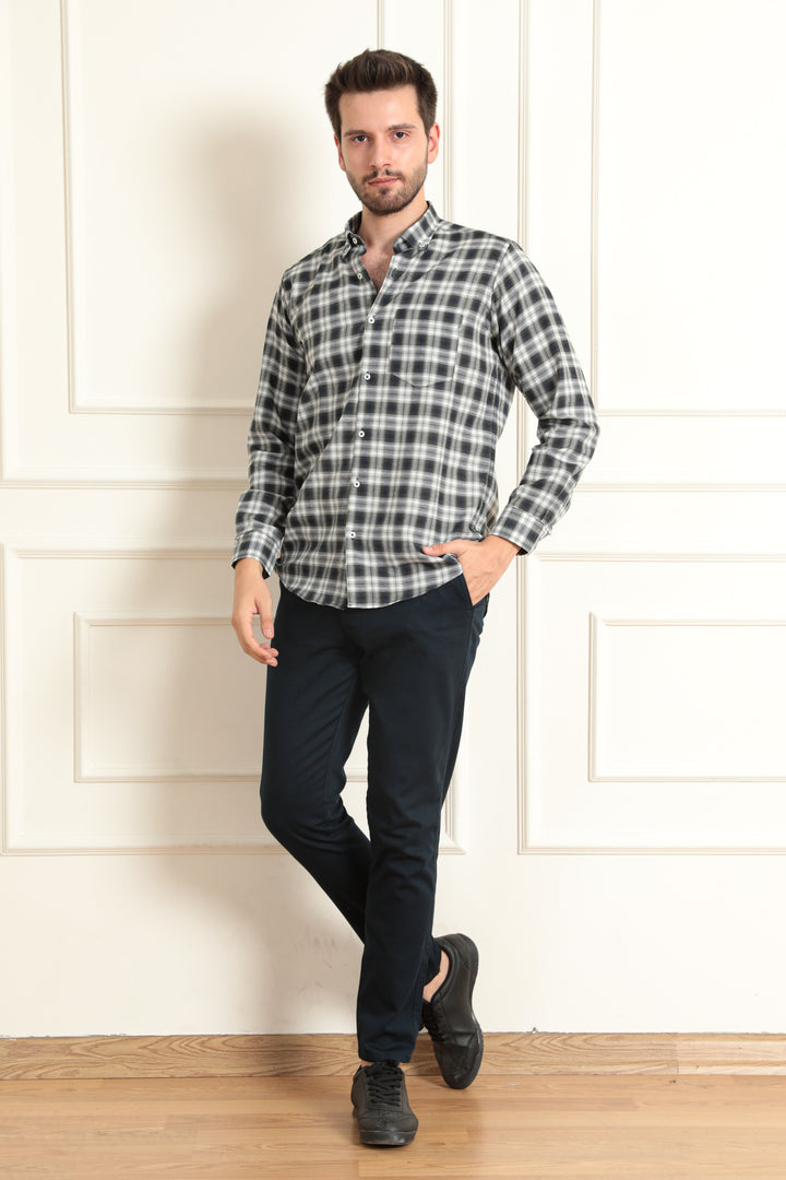MPL Men's Long Sleeve Plaid Shirt - Petroúpoli