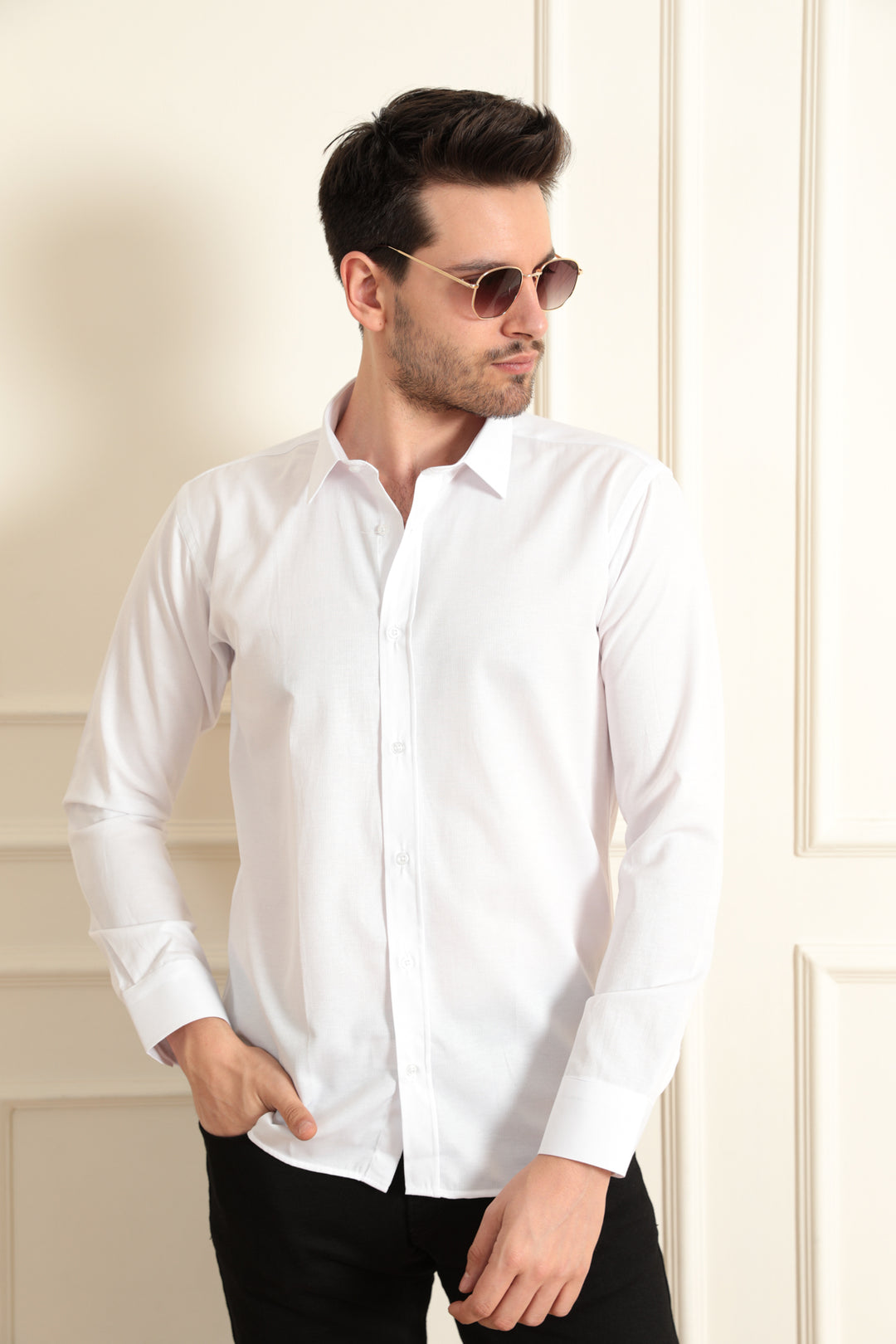 MPL Men's Patterned Shirt with 3 Buttons - Pflugerville