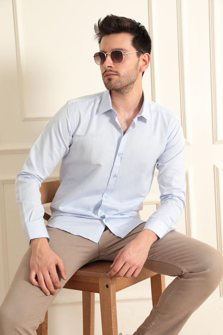 MPL Men's Patterned Shirt with 3 Buttons - Cottbus