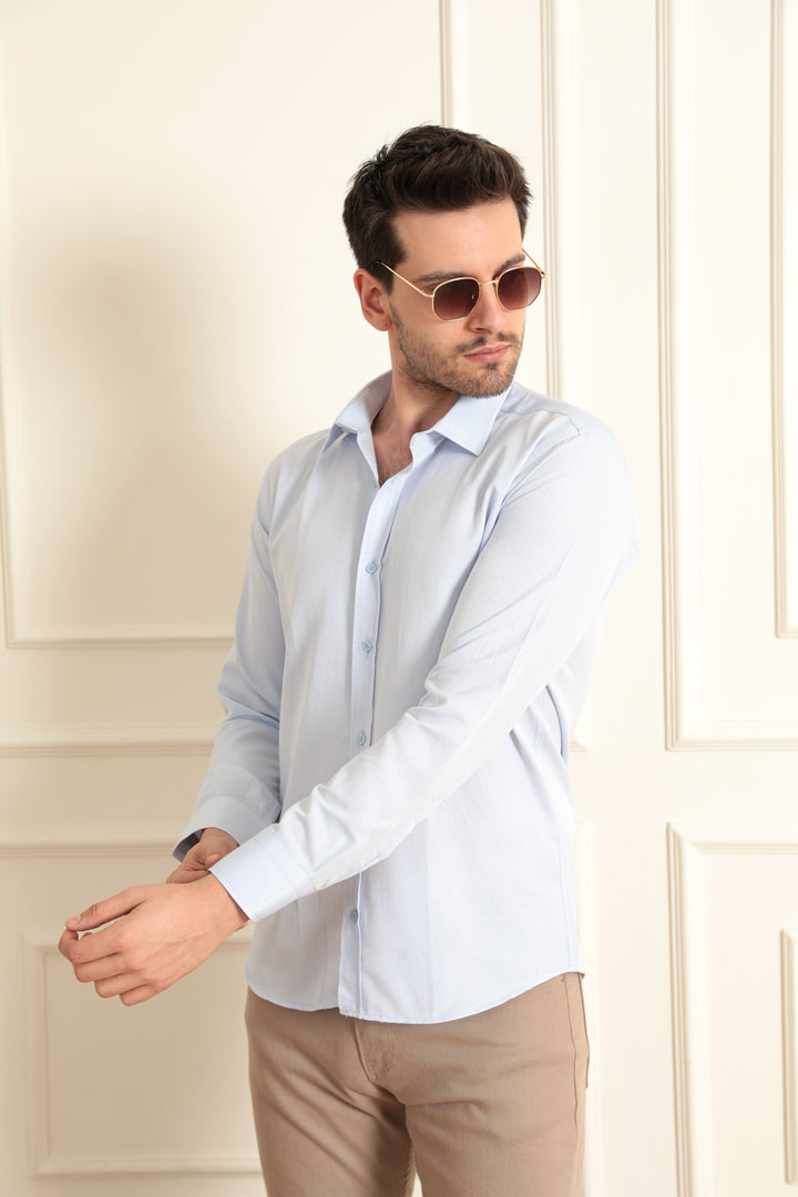MPL Men's Patterned Shirt with 3 Buttons - Cottbus