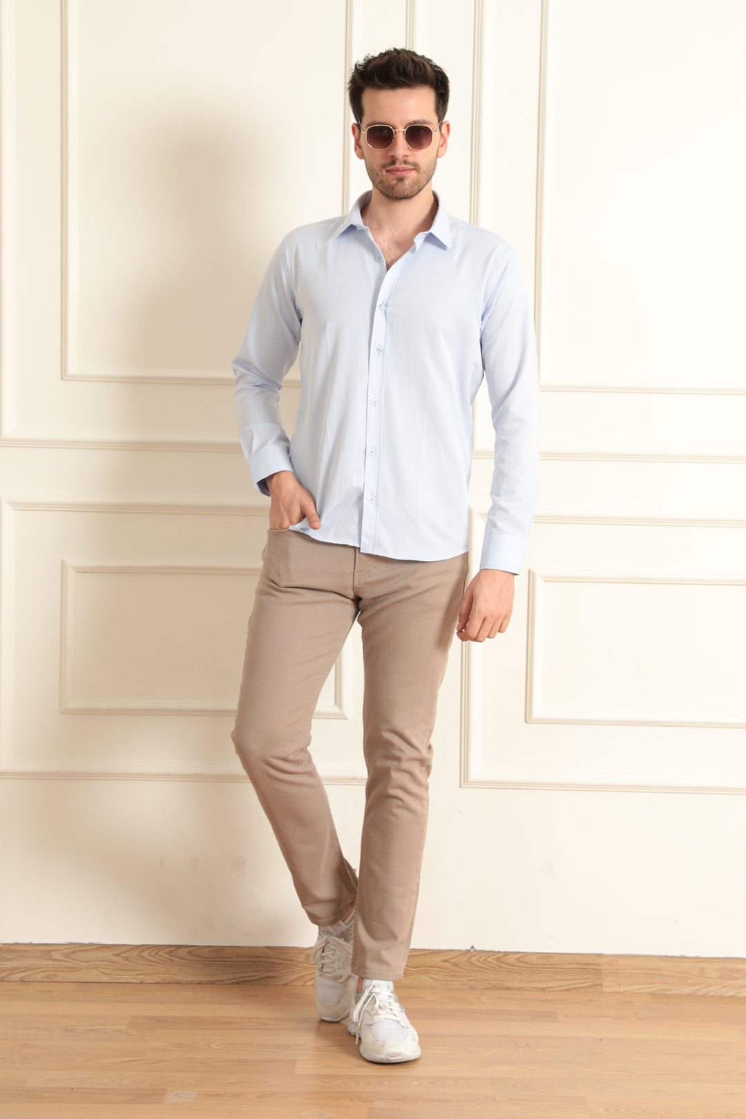 MPL Men's Patterned Shirt with 3 Buttons - Cottbus