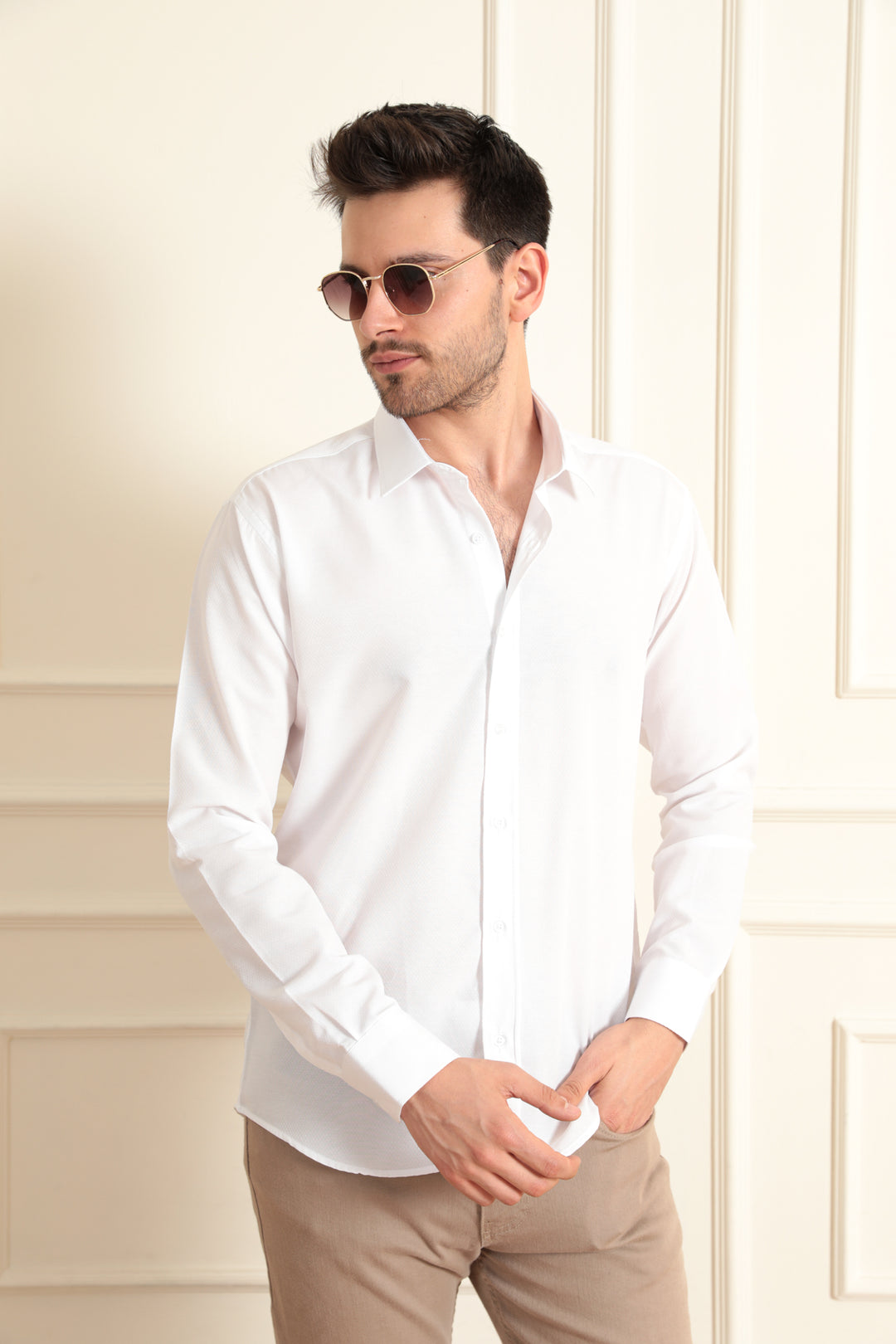 MPL Men's Patterned Shirt with 5 Buttons - Folkestone