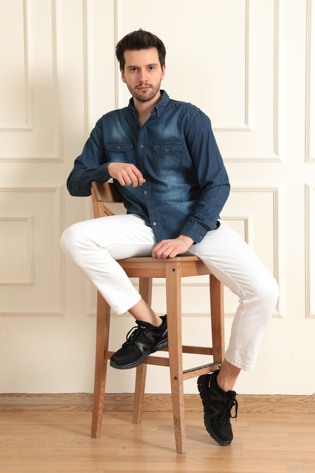 MPL Men's Double Pocket Flap Denim Shirt - Granadilla de Abona