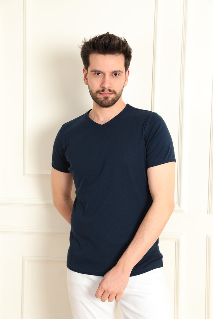 MPL Men's Modern Fit V-Neck T-shirt 2144 - Biel/Bienne