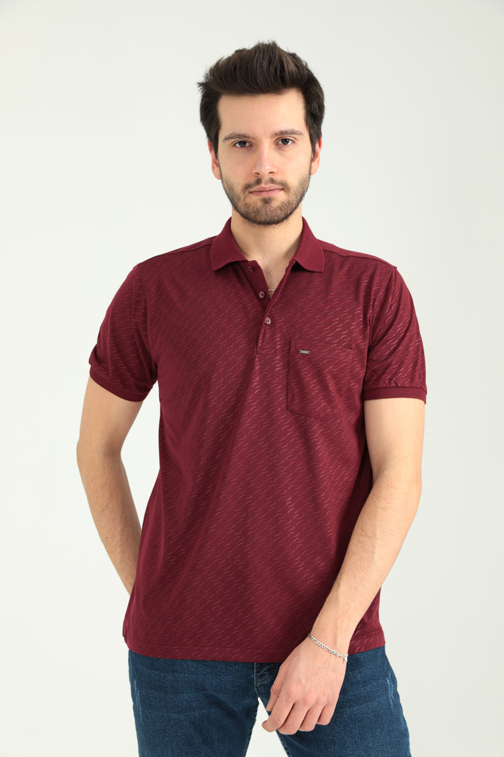 MPL Men's Jacquard Polo Neck T-shirt 2300 - Durham